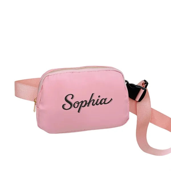 Logo Running Waist Bag Nylon Crossbody Chest Pack