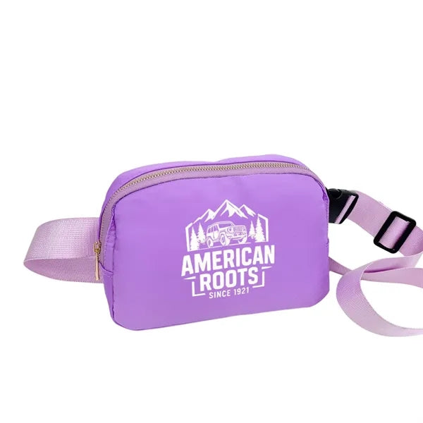 Logo Running Waist Bag Nylon Crossbody Chest Pack