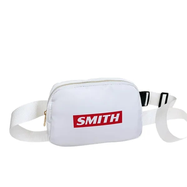 Logo Running Waist Bag Nylon Crossbody Chest Pack