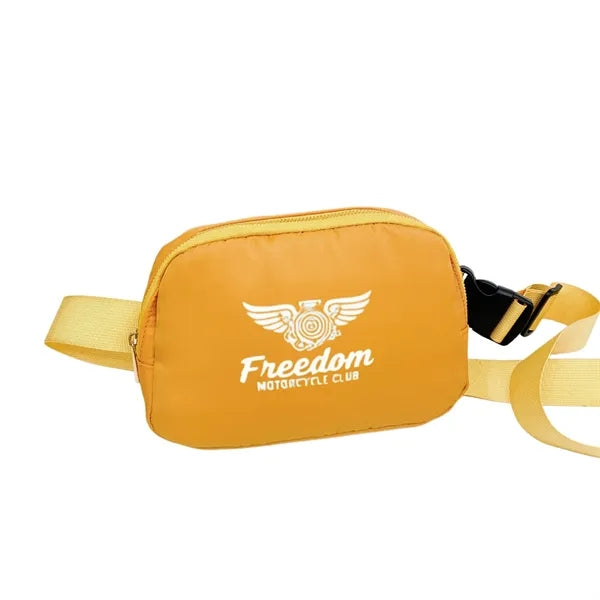 Logo Running Waist Bag Nylon Crossbody Chest Pack