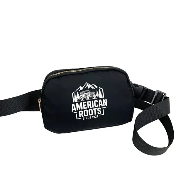 Logo Running Waist Bag Nylon Crossbody Chest Pack