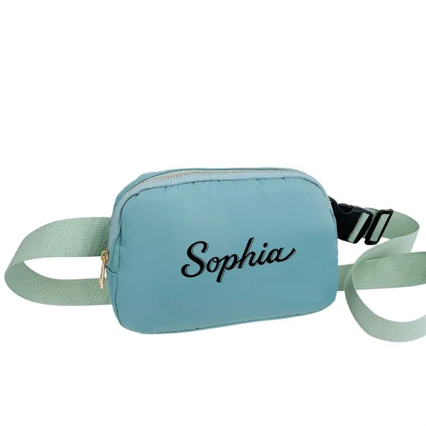 Logo Running Waist Bag Nylon Crossbody Chest Pack