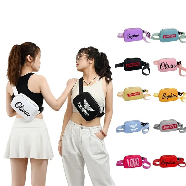 Logo Running Waist Bag Nylon Crossbody Chest Pack