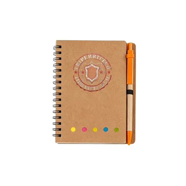 Logo Sticky Notes Set with Pen Kraft Memo Pad
