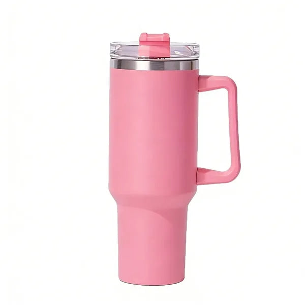 40oz Travel Mug Vacuum Insulated Straw Heat Retention