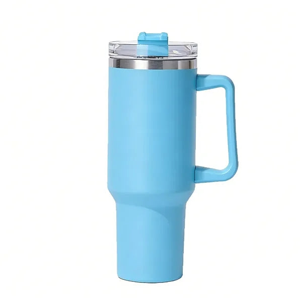 40oz Travel Mug Vacuum Insulated Straw Heat Retention