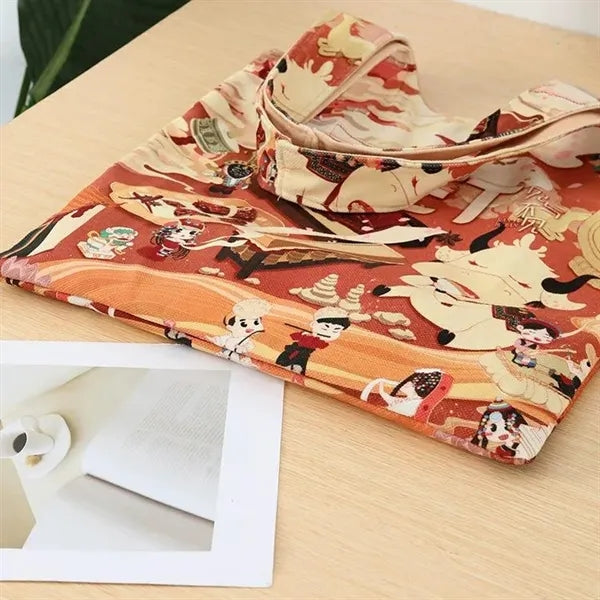 Full Color Natural Cotton Canvas Tote Shopping Bag