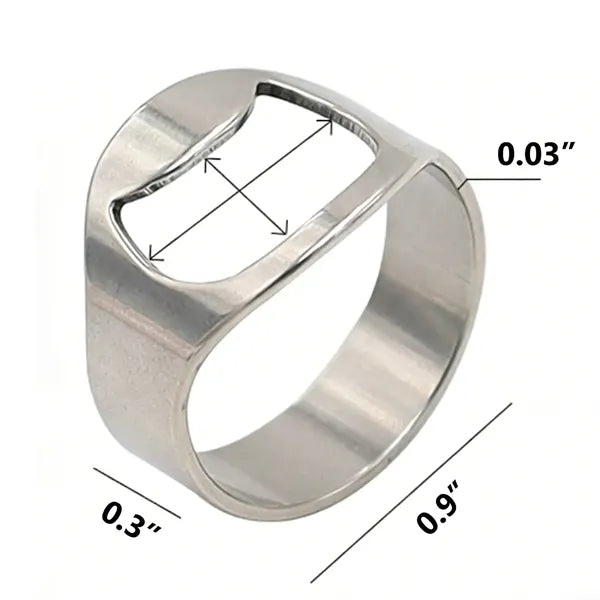 Compact Finger Can Opener in Stainless Steel