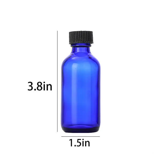 Glass Boston Round Bottle With Lid