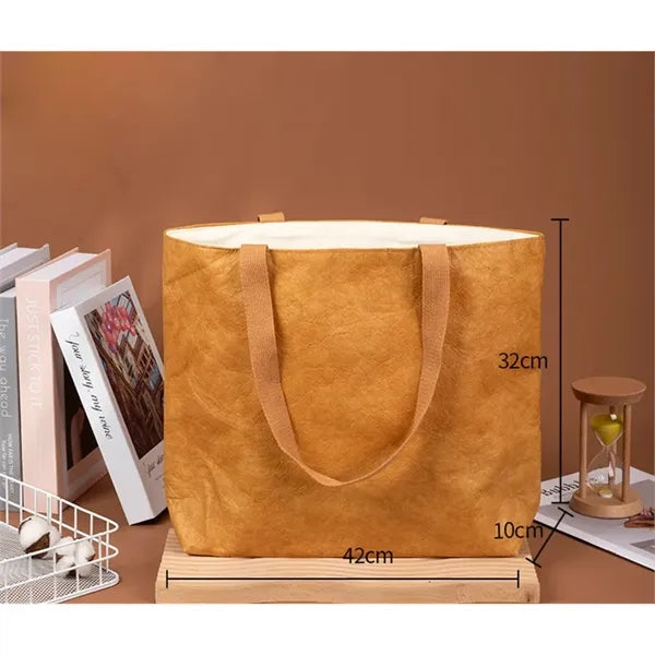 Washable Brown Shopping Gift Tote Bag