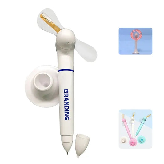 LED Text Display Desktop Fan Ballpoint Pen