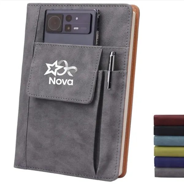 200 Pages Thick Paper Notebooks With Front Pen Pockets