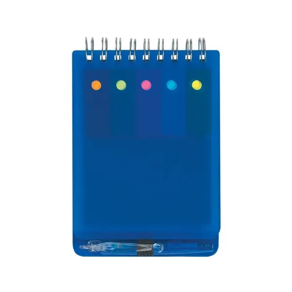 Spiral Pocket Notepad with Pen in Holder and Sticky Notes