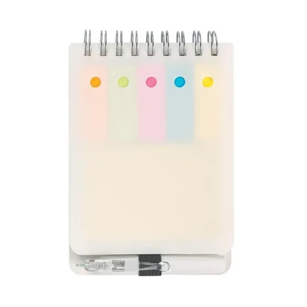 Spiral Pocket Notepad with Pen in Holder and Sticky Notes