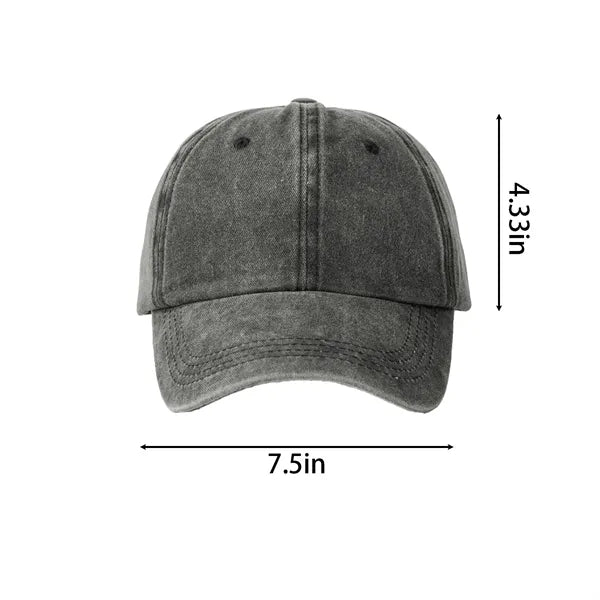 Washed Plain Baseball Cap
