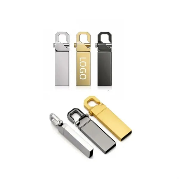 Durable Metal USB Drive w/ Carabiner