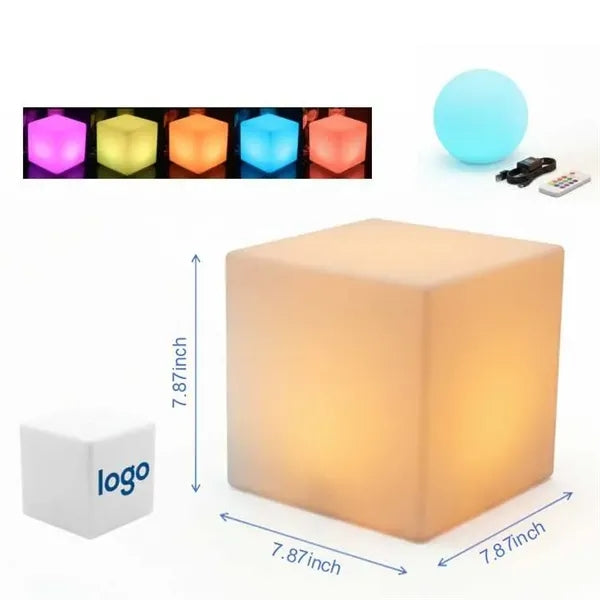 LED Color Changing Light Box Rechargeable 3D Lamp