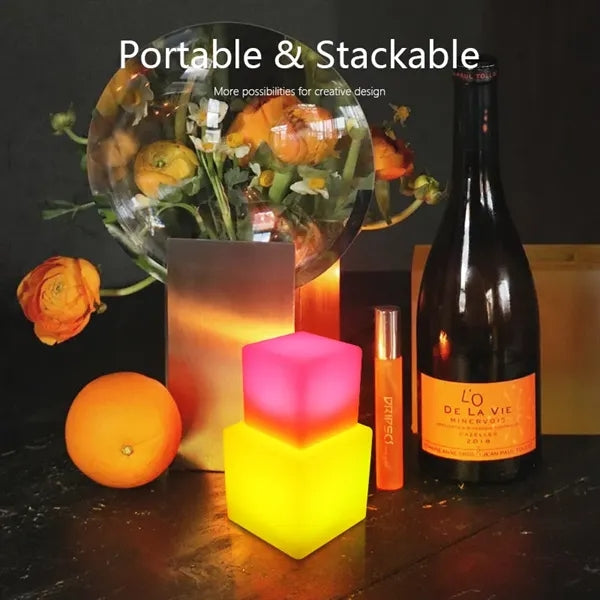 LED Color Changing Light Box Rechargeable 3D Lamp
