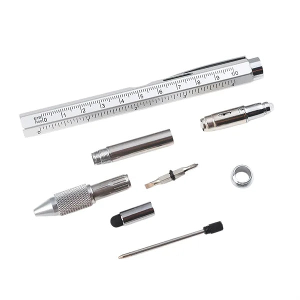 Metal Retractable Ruler Pen Hexagon Design for Office Gifts