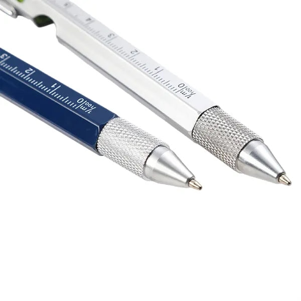 Metal Retractable Ruler Pen Hexagon Design for Office Gifts