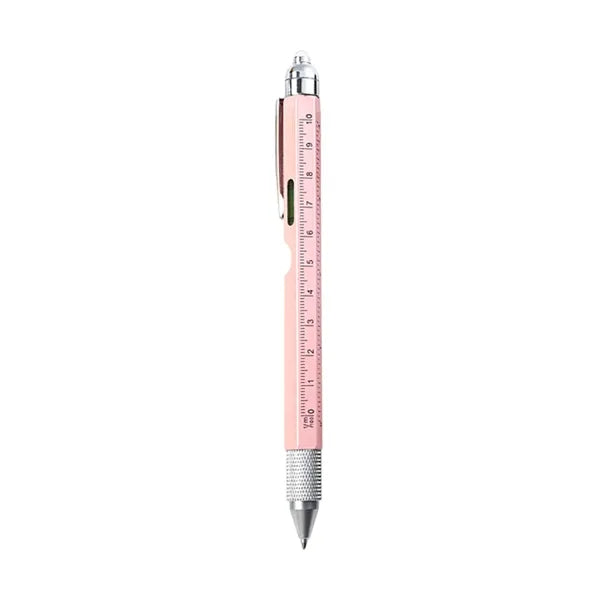 Metal Retractable Ruler Pen Hexagon Design for Office Gifts
