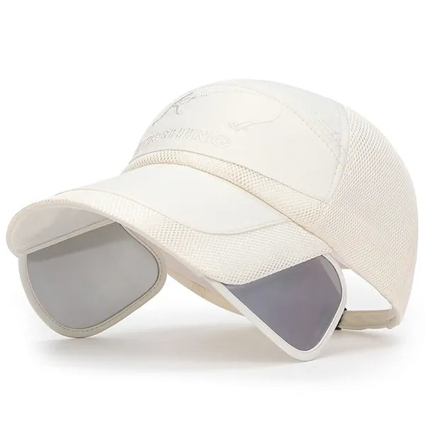 UV Protection Baseball Cap Extended Brim Mesh Hat