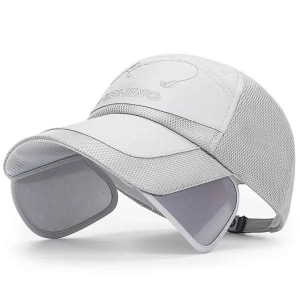 UV Protection Baseball Cap Extended Brim Mesh Hat