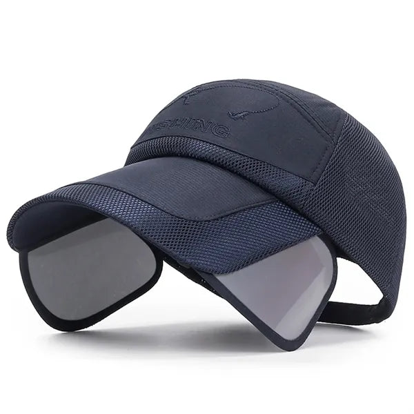 UV Protection Baseball Cap Extended Brim Mesh Hat