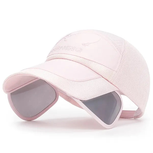 UV Protection Baseball Cap Extended Brim Mesh Hat