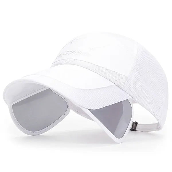 UV Protection Baseball Cap Extended Brim Mesh Hat