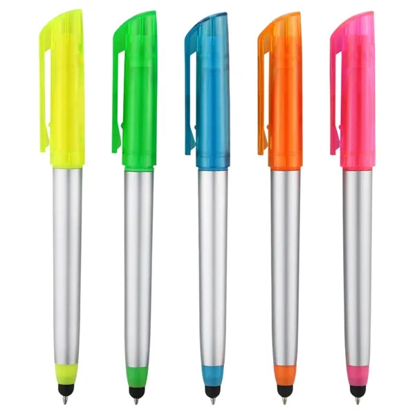 Multifunction Highlighter Ballpoint Stylus