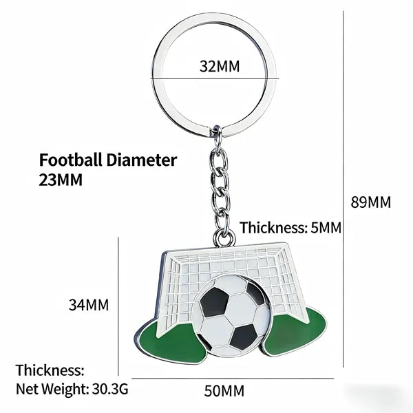 Detachable Soccer Goal Zinc Alloy Keychain