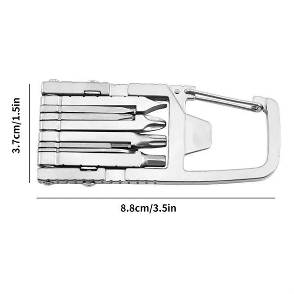 12 In 1 Stainless Steel Multi Tool Keychain