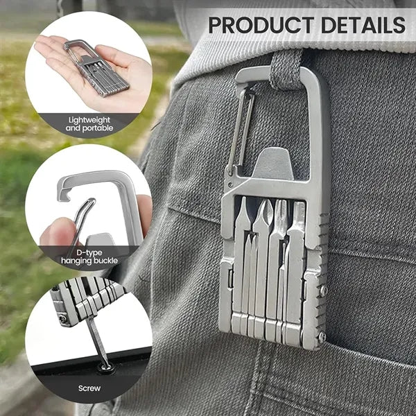 12 In 1 Stainless Steel Multi Tool Keychain