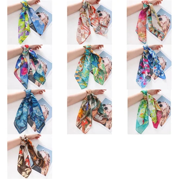 New women printed 26.8-inch square scarf headscarf