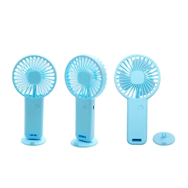 Plastic Mini Rechargeable Handheld Fan With Stand