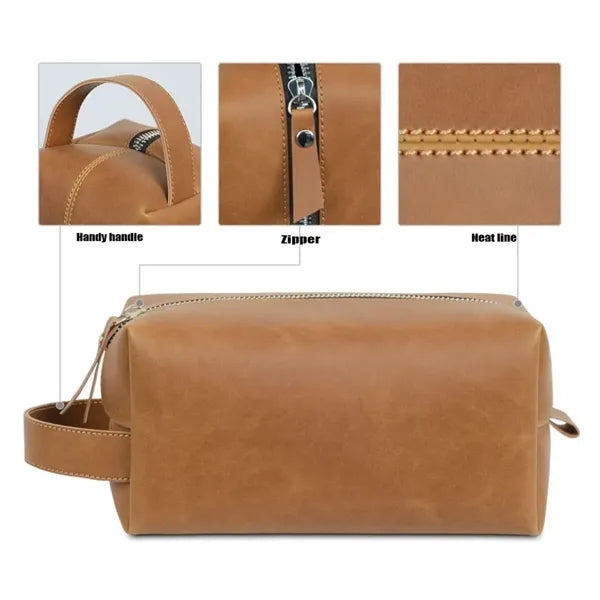 Hand Crafted Leather Toiletry Bag