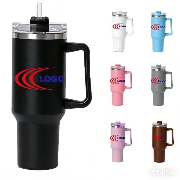 40oz Travel Mug Vacuum Insulated Straw Heat Retention