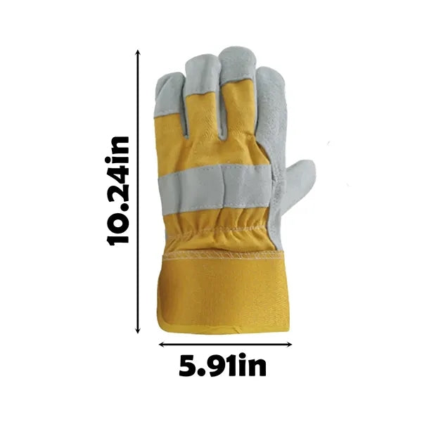 Suede Cowhide Leather Palm Gloves