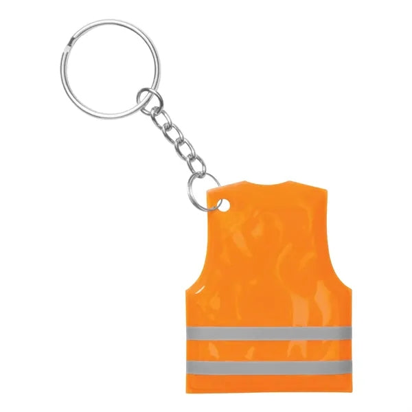 PVC Reflect Safety Vest Key Chain