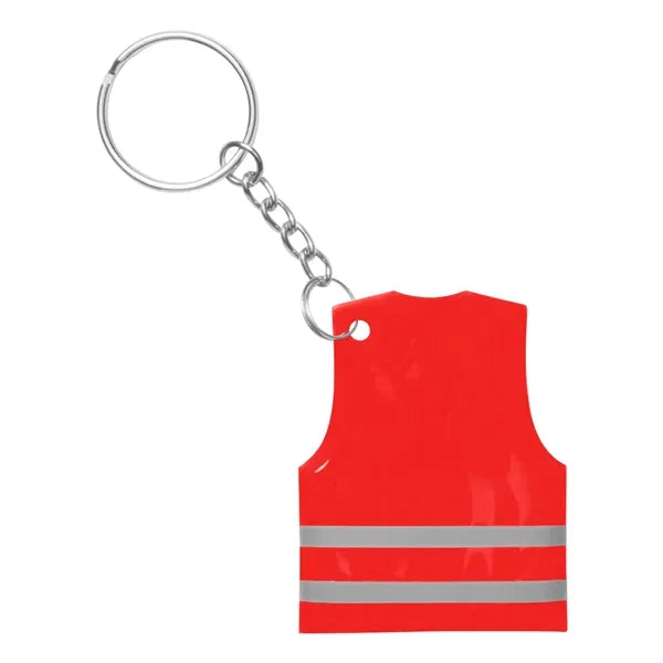 PVC Reflect Safety Vest Key Chain