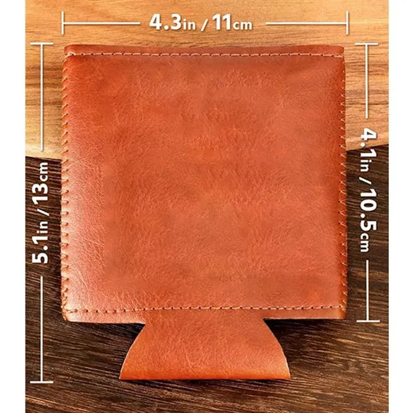 Leather Can Cooler for Men 12oz Fathers Day Gifts