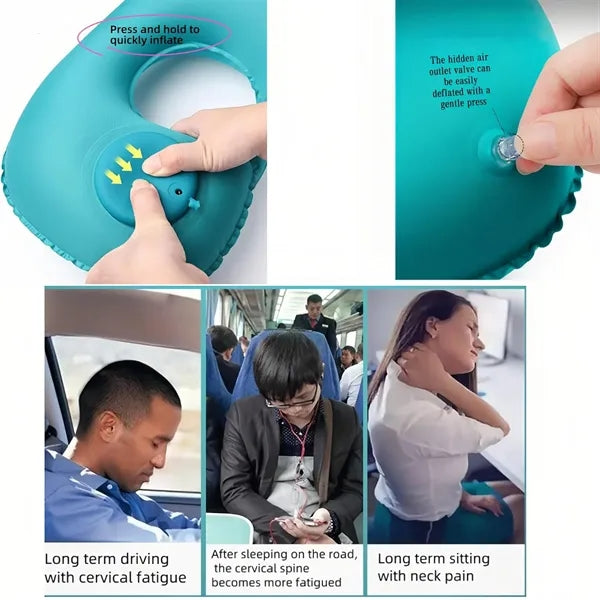 Inflatable Travel Neck Support Pillow