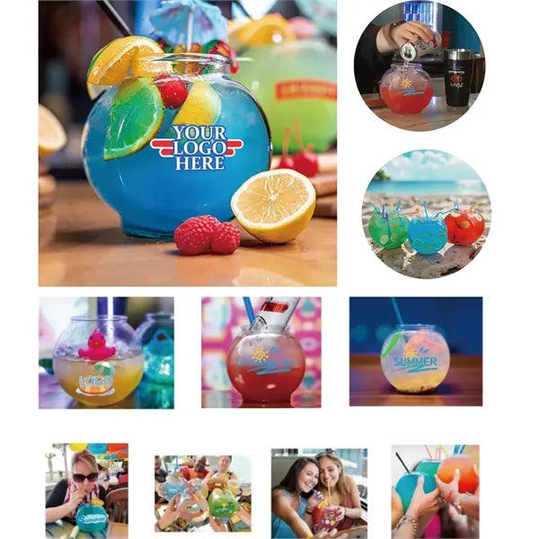 30oz Clear Plastic Fish Bowl Cup