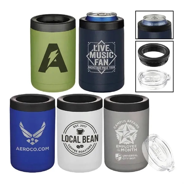 2-in-1 Vacuum Insulated Can Holder and Tumbler