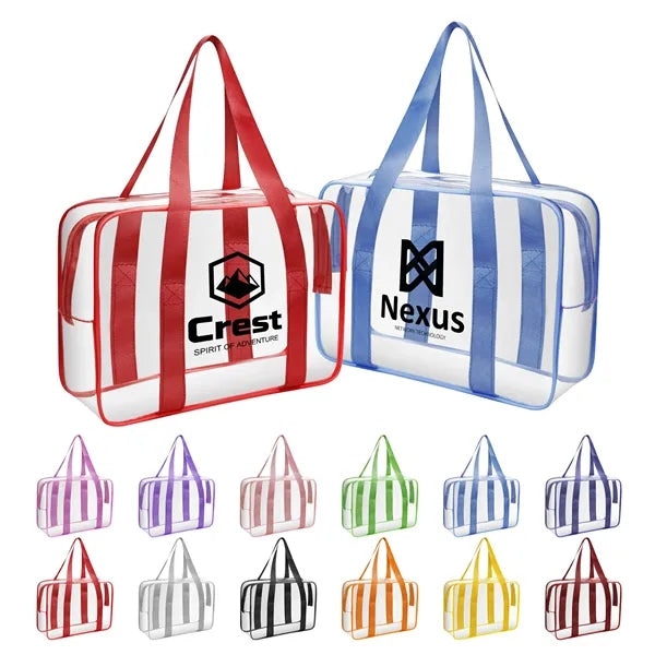 Clear PVC Travel Toiletry Bag With Handle