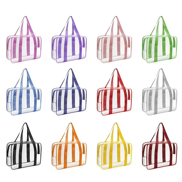 Clear PVC Travel Toiletry Bag With Handle