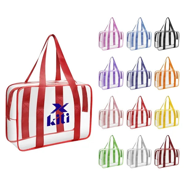 Clear PVC Travel Toiletry Bag With Handle