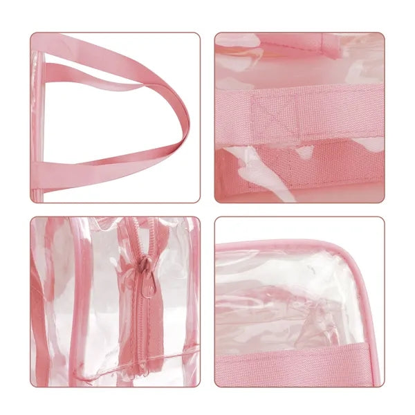 Clear PVC Travel Toiletry Bag With Handle