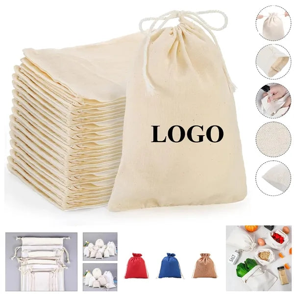 Cotton Linen DrawString Bags